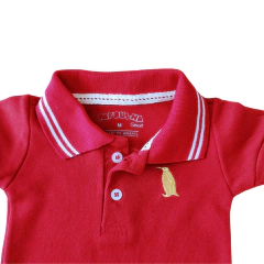 Macacão Curto Bebê Menino Romper com um lindo Bordado Luxo - 3012