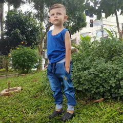 Regata Infantil Básica em Algodão com Bordado 1 a 3 Anos - 6049 - loja online
