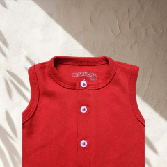 Macacão Curto para Bebê com abertura frontal Romper Regata - 4158 - loja online