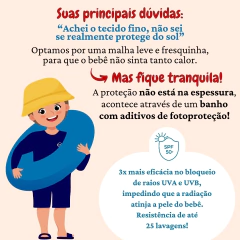Camiseta Proteção Solar Uv50+ Praia Piscina Térmica Infantil Verão - 6048 - loja online