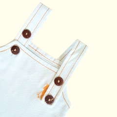 Jardineira Infantil Jeans Saruel com Botões em Madeira Fashionista - 9006 - comprar online
