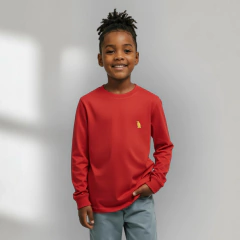 Camiseta Manga Longa Infantil Juvenil Blusa Basica 4 a 12 Anos - 6047B - Patrulha Street - Moda Bebê e Infantil