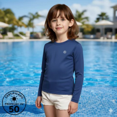 Imagem do Camiseta Proteção Solar Uv50+ Infantil Praia Piscina Verão 4 a 12 Anos- 6048