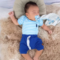 Imagem do Kit 6 Peças Body Bebê + Shorts Saída Maternidade Enxoval - 9027