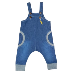Jardineira Macacão Jeans Longa com Bolsos Bebê e Infantil - 2000 - comprar online