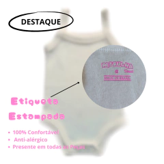 Imagem do Body Bebê Regata Feminino em Suedine com Bordado - 4089