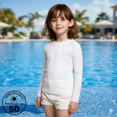 Camiseta Proteção Solar Uv50+ Infantil Praia Piscina Verão 4 a 12 Anos- 6048 - comprar online