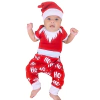 Conjunto de Bebê Natal com Body Calça e Touca Estilizada - 9012