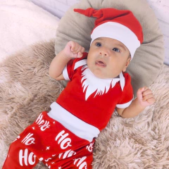 Conjunto de Bebê Natal com Body Calça e Touca Estilizada - 9012 na internet