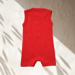 Macacão Curto para Bebê com abertura frontal Romper Regata - 4158 - Patrulha Street - Moda Bebê e Infantil