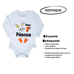 KIT 3 Body Páscoa Bebê Coelho Temático Menino Menina - 4192 na internet