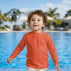 Camiseta Proteção Solar Uv50+ Praia Piscina Térmica Infantil Verão - 6048