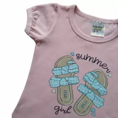 ​Conjunto Menina com 2 peças Blusinha Estampada e Short - 9025 na internet