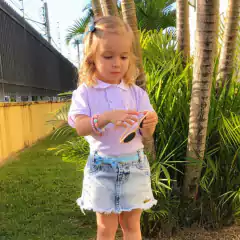 Body Branco Gola Polo com Babado Roupa Bebê Menina Saída Maternidade Batizado - 4193 - loja online