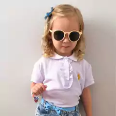 Body Branco Gola Polo com Babado Roupa Bebê Menina Saída Maternidade Batizado - 4193 na internet