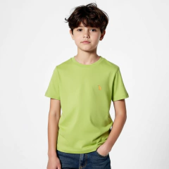 Camiseta Infantil 4 ao 8 Básica Manga Curta com Bordado - 6046B - Patrulha Street - Moda Bebê e Infantil