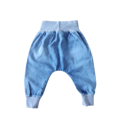 Imagem do Calça Jeans Bebê e Infantil Menino Menina com Bolsos e Punho - 8036