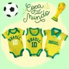 Body Bebê Brasil Copa do Mundo Temático Uniforme Futebol Torcedor - 4200