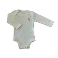 Kit 4 Body Bebê Manga Longa Básico Malha Suedine 100% Algodão Bordado - 4041 - comprar online