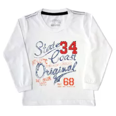 Imagem do 3 Camisetas Manga Longa Blusas Infantis Menino Roupa de Criança - 6050