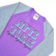 Camiseta Manga Longa Menina Blusa Infantil Strass Criança - 6056 - comprar online