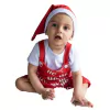 Conjunto Jardineira + Body de Natal Bebê - 9010