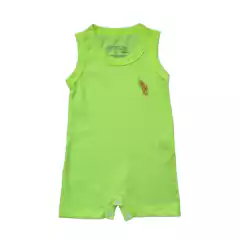 Macacão Curto Infantil Regata Unissex com Bordado 1 / 2 e 3 Anos - 3009 - loja online