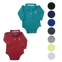Body Bebê Manga Longa em Tecido Piquet Fashionista - 4001