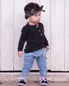 Calça jeans de Bebê e Infantil Básica Lavagem Clara com Bolsos - 8035 - loja online