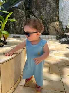 Macacão Curto Infantil Regata Unissex com Bordado 1 / 2 e 3 Anos - 3009 - comprar online