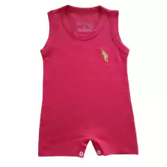 Macacão Curto Infantil Regata Unissex com Bordado 1 / 2 e 3 Anos - 3009 - comprar online