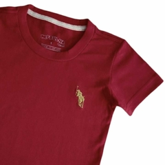 Camiseta Infantil 4 ao 8 Básica Manga Curta com Bordado - 6046