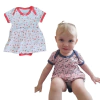 Vestido de Bebê tipo Body em Malha Estampada - 9007