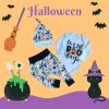 Conjunto Halloween Morcegos com Touca Body Manga Longa e Calça - 4181B