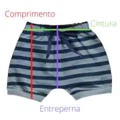 Kit Short Bebê Menino Verão Moletinho Tapa Fralda - 9028 - comprar online