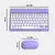 Teclado Sem Fio Bluetooth Recarregável Com Mouse - ROXO na internet