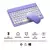 Teclado Sem Fio Bluetooth Recarregável Com Mouse - ROXO - Mega Center Eletrônicos