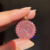 COLAR MODELO PONTEIRA ESTILO MANDALA CRAVEJADO COM CRISTAIS COR ROSA CLARO - comprar online