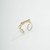 Anel duplo design barra, regulável, dourado, banhado a ouro 18k na internet