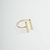 Anel minimalista fio duplo design palito, regulável, banhado a ouro18k na internet