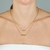 Colar duplo com pingente design de barra , dourado, banhado a ouro 18k - comprar online