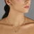 Conjunto de colar e brinco ponto de luz zircônia, banho de ouro 18K - comprar online