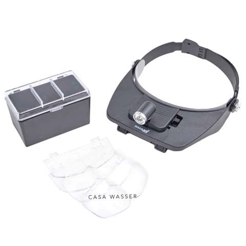 LUPA BINOCULAR CON LUZ LED PREMIUM