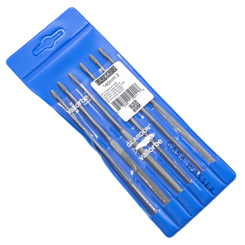 Juego 6 limas VALLORBE 160mm Maxima Calidad