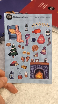 Plancha de stickers - Invierno en internet