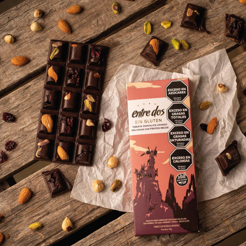 Tableta de Chocolate 70% Cacao con Frutos Secos 100gr - comprar online