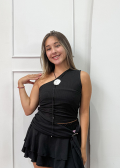 TOP FRUNCE 1 HOMBRO (011535) - tienda online