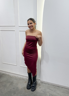 VESTIDO STRAPLE+FRUNCE (011450) - comprar online