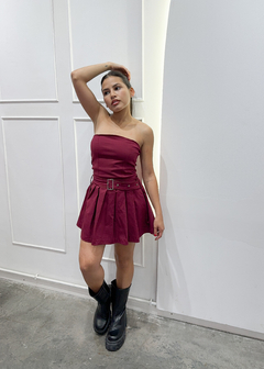 VESTIDO STRAPLE+CINTO (011458)