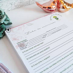 Ficha Anamnese - A4 (21x29 cm) - Mimare Design & Papelaria Personalizada.